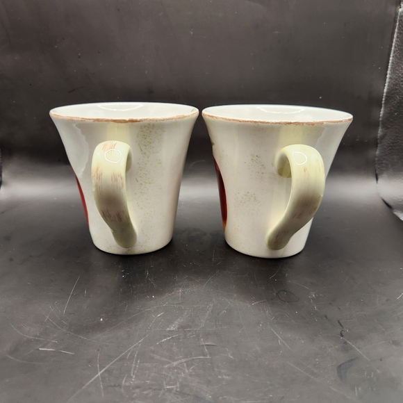 Apple Sauce Hand Painted Collection  Set of 2 Mugs - Picture 4 of 8